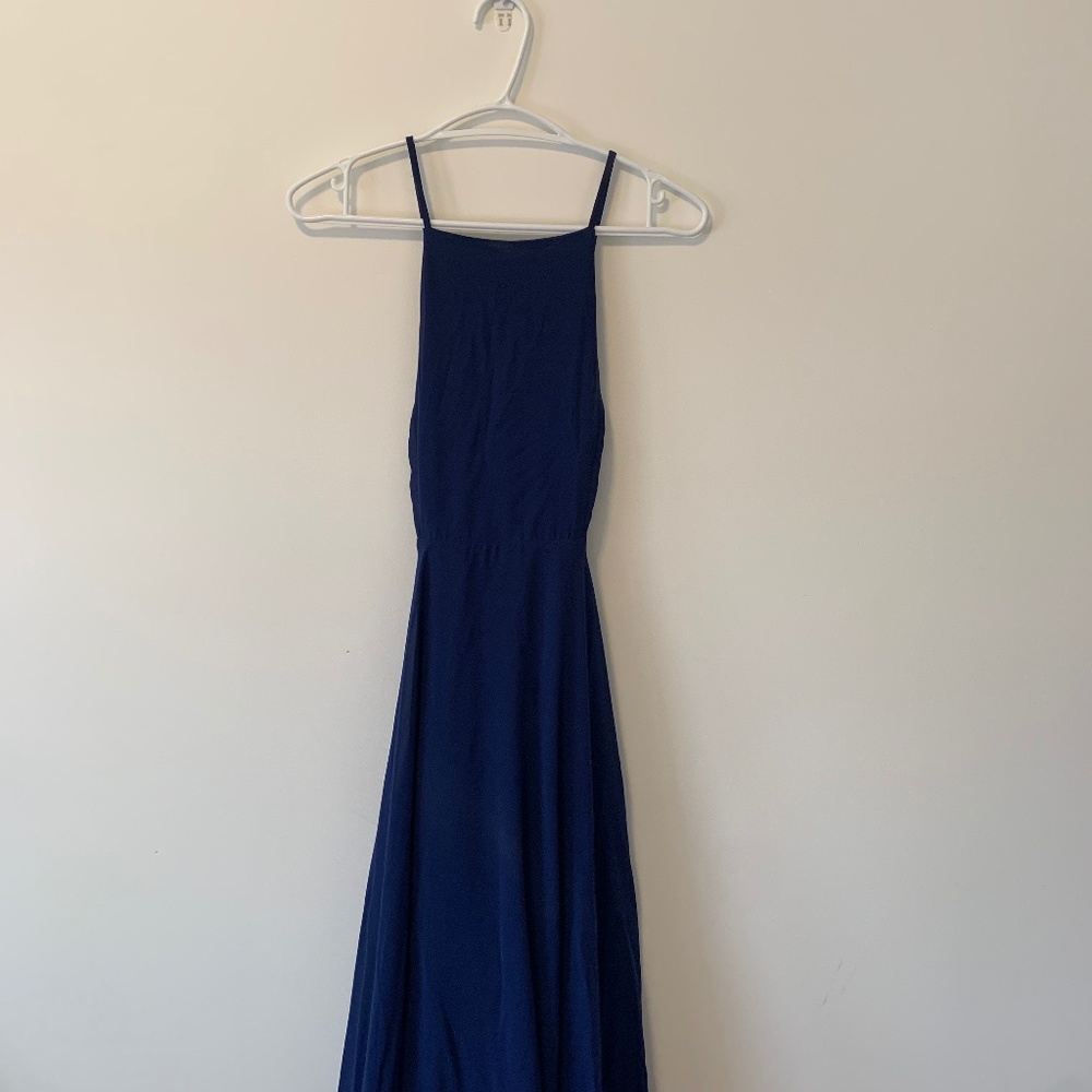Floor Length Formal Dress with Drop Back